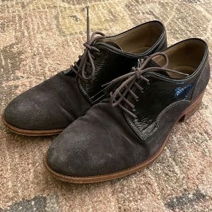 N.D.C. Handmade suede patent leather Oxford lace up 39